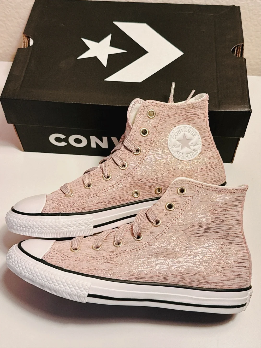 Converse Chuck Taylor All Star High Top Rose Gold Metallic Junior 3 662800C NIB